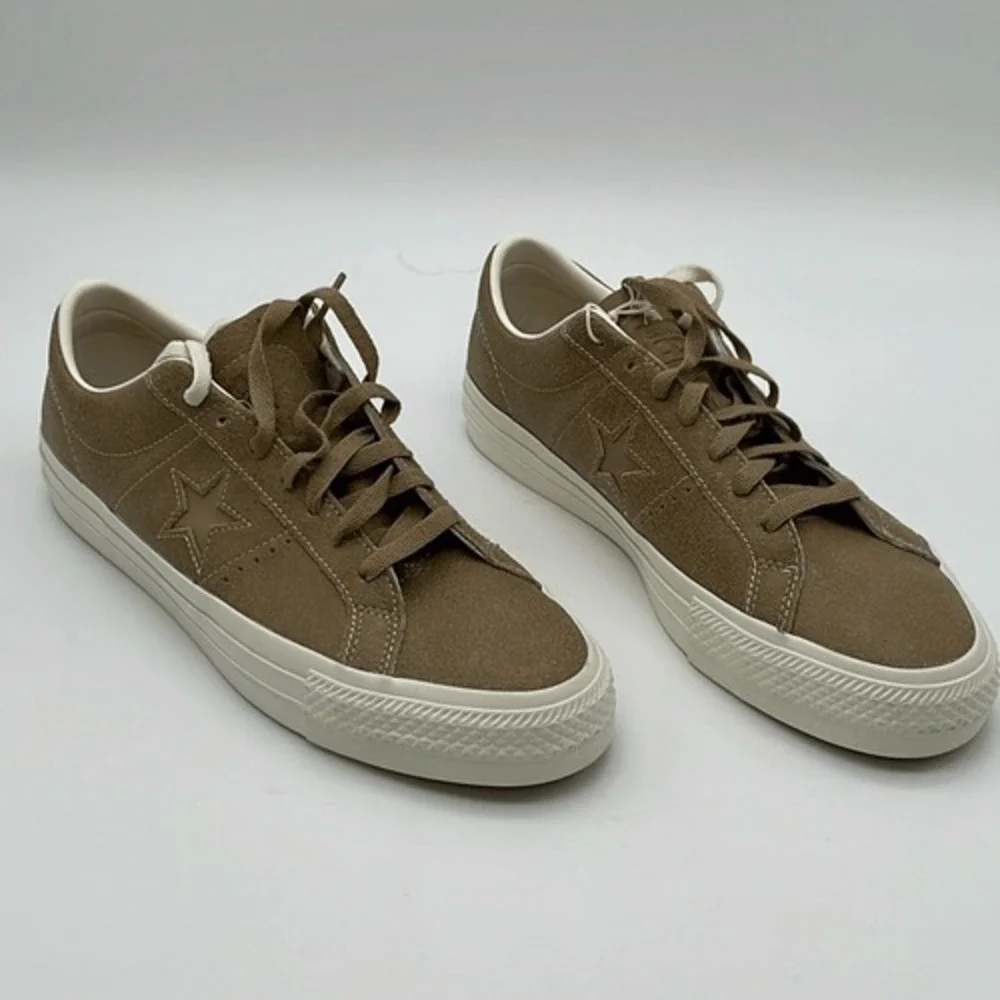 CONVERSE One Star Pro Mens 11 Womens 12.5 Tan Leather Sneakers Star NWT Shoes - Picture 2 of 15